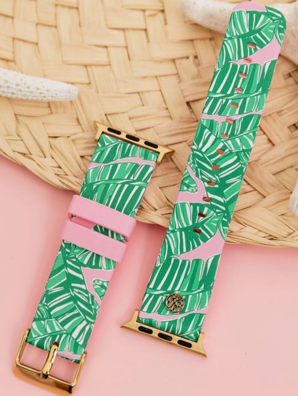 Lilly Pulitzer Silicone Apple Smart Watch Band Apple 1-6 SE Let's Go Bananas - Picture 4 of 5